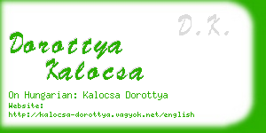 dorottya kalocsa business card